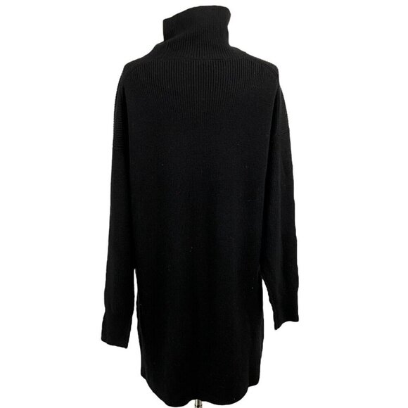 NWT Babaton S Maclean Sweater Dress Black 100% Merino Knit Turtleneck Pullover - Picture 4 of 10